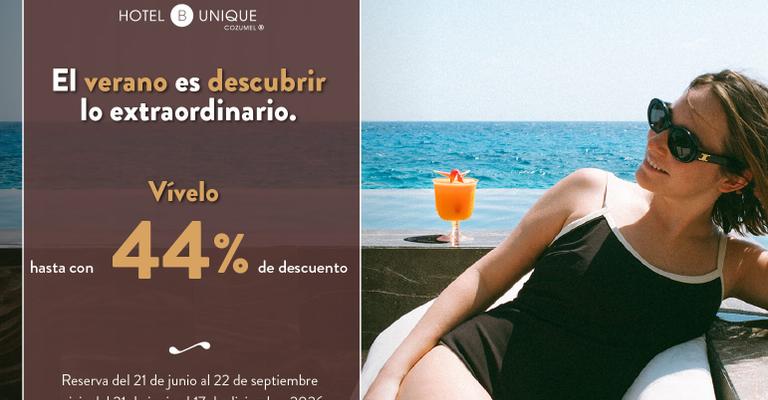 ☀️ Escapada de Verano Hotel B Unique Cozumel ☀️ Escapada de Verano Hotel B Unique Cozumel